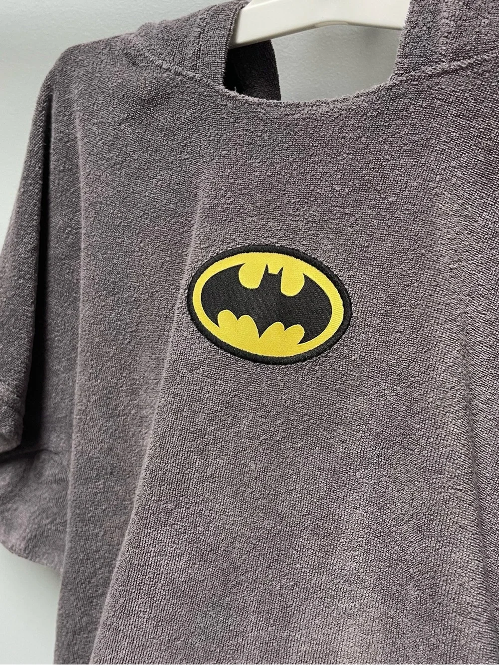 Gap Kids DC Batman Terry Hooded Poncho, Grey, Toddler Size 5